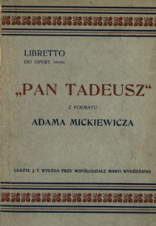 Libretto do opery "Pan Tadeusz"