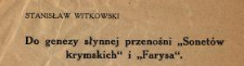 Do genezy słynnej przenośni "Sonetów krymskich" i "Farysa"