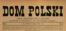 Dom Polski : pismo beletrystyczne i naukowe 1888 N.6