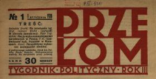 Przełom : tygodnik polityczno-społeczny 1928 N.1