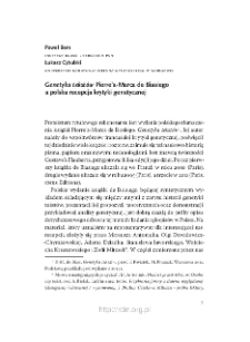 "Genetyka tekstów" Pierre’a-Marca de Biasiego a polska recepcja krytyki genetycznej