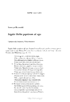 Supplex libellus populorum ad reges; Pokorna prośba od ludzi do monarchów wojujących