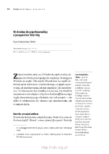 W drodze do psychoanalizy z Jacques&rsquo;em Derridą