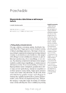 Wspomnienia z dzieciństwa w widmowym świecie