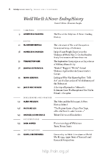 Teksty Drugie Nr 3 (2020), Table of contents