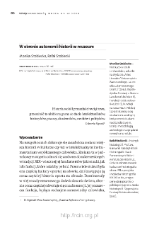 W obronie autonomii historii w muzeum