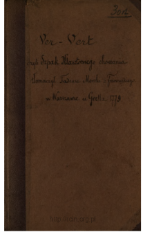 Ver-Vert czyli Szpak Klasztornego Chowania : Poema
