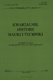Kwartalnik Historii Nauki i Techniki, Rok LXII, nr 1