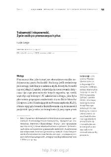 Tożsamość i niepewność. Życie os&oacute;b po przeszczepach płuc