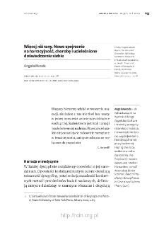 Więcej niż rany. Nowe spojrzenie na narracyjność, chorobę i ucieleśnione doświadczenie siebie