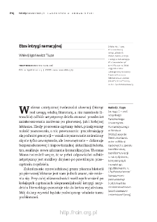 Etos intrygi narracyjnej