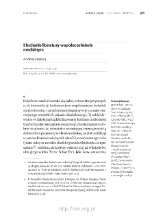 Słuchanie literatury w społeczeństwie medialnym