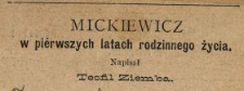 Mickiewicz w pierwszych latach rodzinnego życia