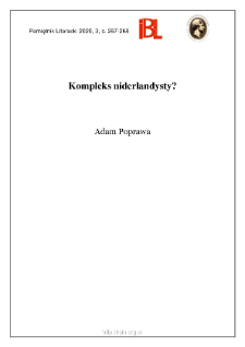 Kompleks niderlandysty?