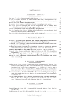 Pamiętnik Literacki, Z. 4 (2020), Spis treści