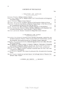 Pamiętnik Literacki, Z. 4 (2020), Contents of the fascicle