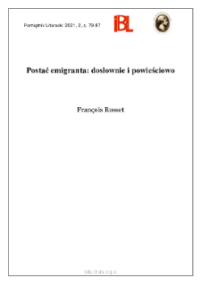 Postać emigranta: dosłownie i powieściowo