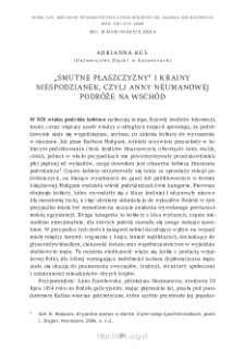 „Smutne płaszczyzny” i krainy niespodzianek, czyli Anny Neumanowej podróże na Wschód