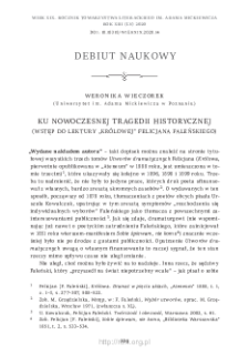 Ku nowoczesnej tragedii historycznej (wstęp do lektury „Królowej” Felicjana Faleńskiego)
