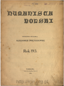 Humanista Polski 1913 spis rzeczy