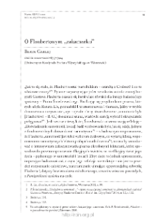 O Flaubertowym „zakamarku”