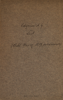 Do redakcyi Biblioteki Warszawskiej