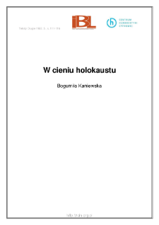 W cieniu holokaustu