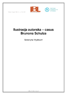 Ilustracja autorska - casus Brunona Schulza