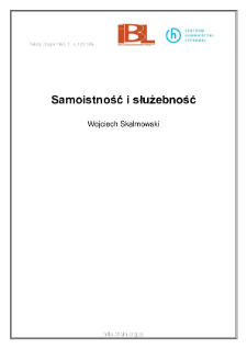 Samoistność i służebność