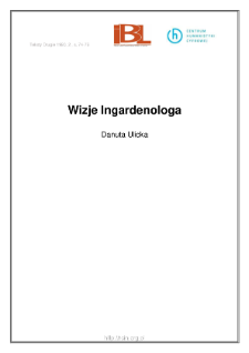Wizje Ingardenologa