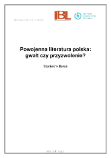 Powojenna literatura polska: gwałt czy przyzwolenie?