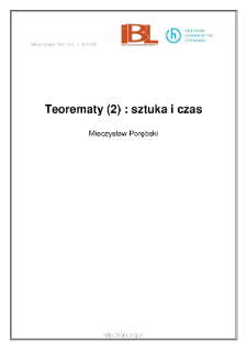 Teorematy (2): sztuka i czas