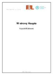 W stronę Haupta