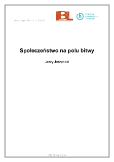 Społeczeństwo na polu bitwy
