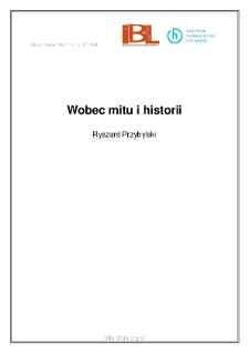 Wobec mitu i historii
