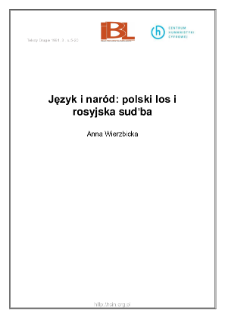 Język i naród: polski los i rosyjska sud'ba