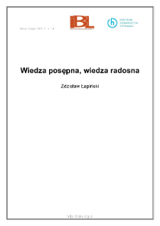 Wiedza posępna, wiedza radosna