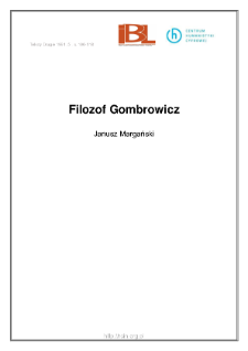 Filozof Gombrowicz