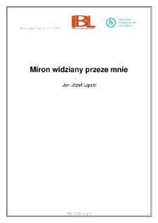 Miron widziany przeze mnie