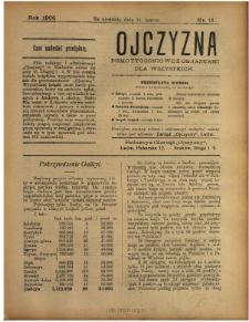 Ojczyzna : pismo tygodniowe z obrazkami dla wszystkich 1906 N.11