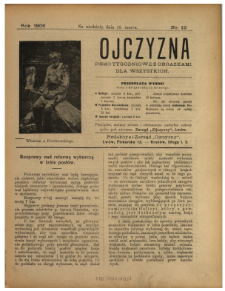 Ojczyzna : pismo tygodniowe z obrazkami dla wszystkich 1906 N.12