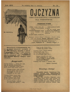 Ojczyzna : pismo tygodniowe z obrazkami dla wszystkich 1906 N.16