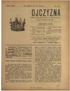 Ojczyzna : pismo tygodniowe z obrazkami dla wszystkich 1906 N.17