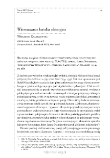 Wierszowana batalia elekcyjna