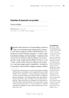 Stanisław Brzozowski o przyrodzie