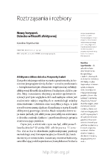 Nowy horyzont. Dziecko w filozofii afektywnej
