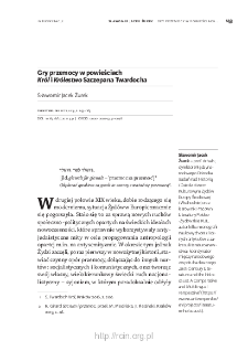 Gry przemocy w powieściach "Król" i "Królestwo" Szczepana Twardocha