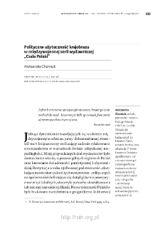 Polityczna użyteczność krajobrazu w międzywojennej serii wydawniczej „Cuda Polski”