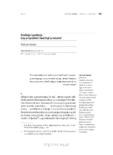 Profesja i profecja. Czy przyszłość musi być przeszła?