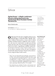 Ogniwa Europy – o długim, poplątanym łańcuchu intersemiotycznym oraz odnalezionym filmie Franciszki i Stefana Themersonów